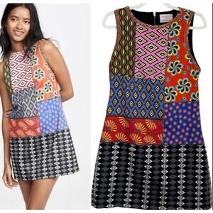 Alice + Olivia x Carla Krakendonk Clyde Patchwork Shift Dress Size‎ 4